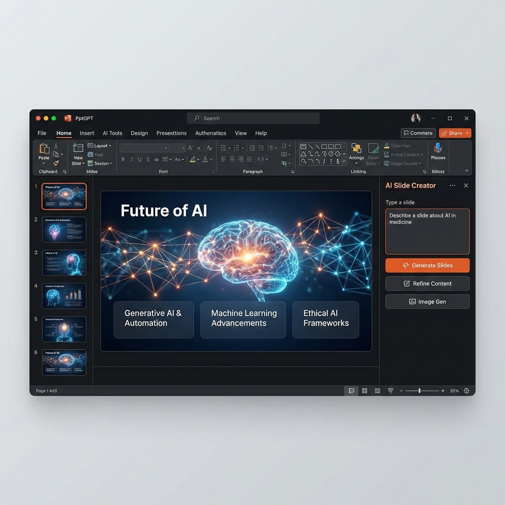 PptGPT 界面演示图