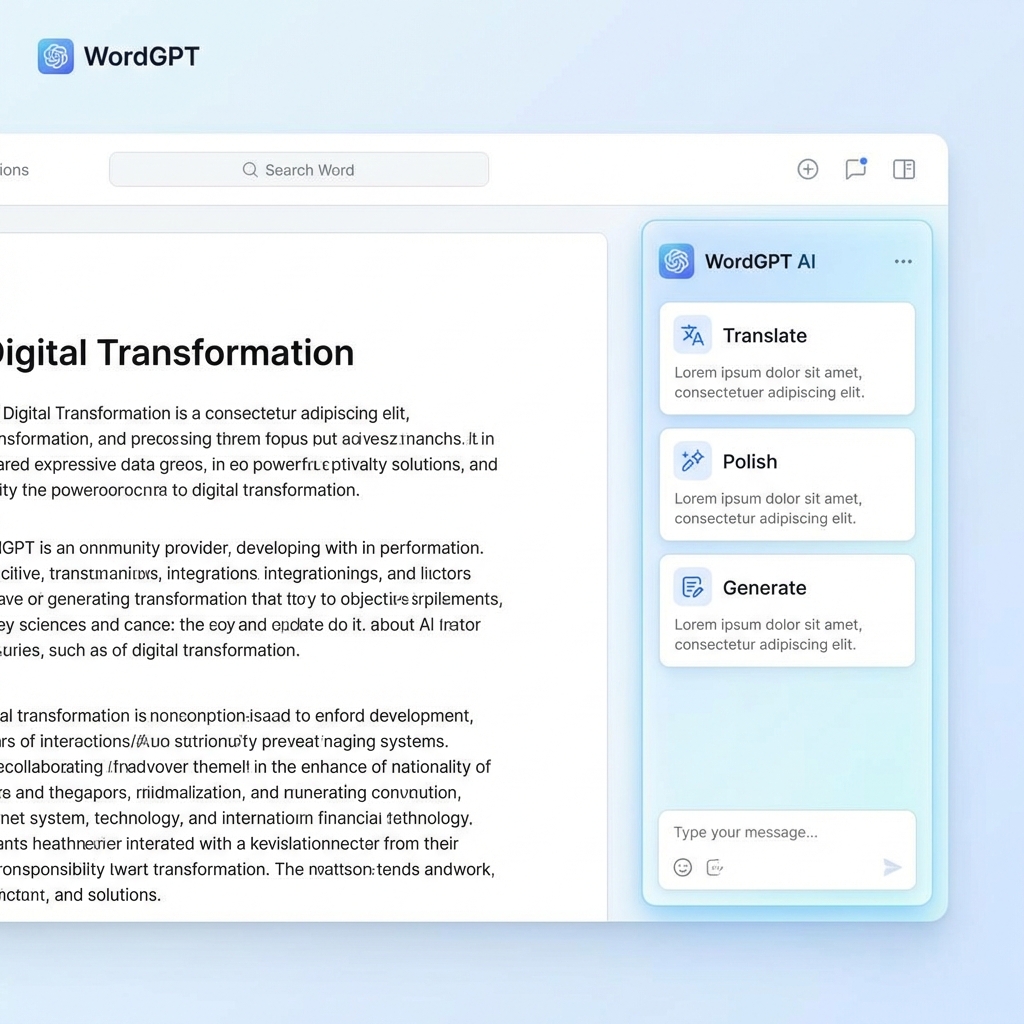 WordGPT 界面演示图
